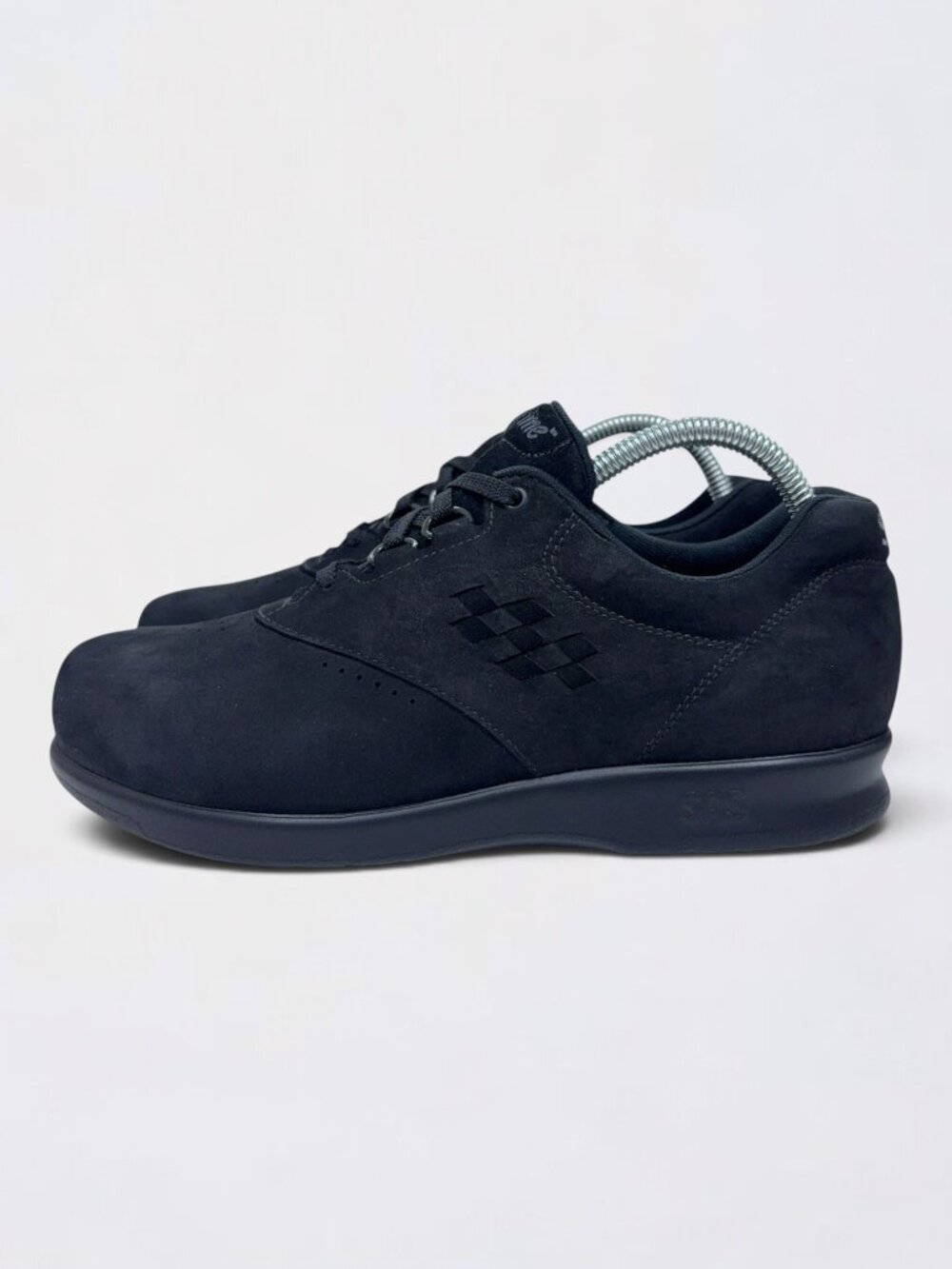 SAS Free Time Orthopedic Walking Shoes Womens Size 8.5 WW Black Nubuck Leather